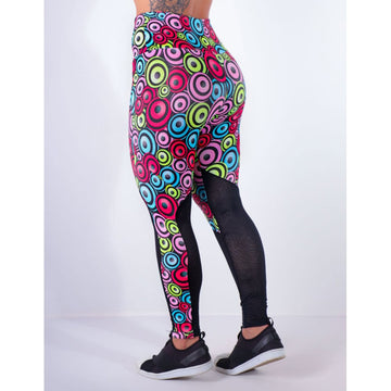 Calça Feminina Estampada com Tela Preta nas Pernas | Ref: 4.4.4159-3188