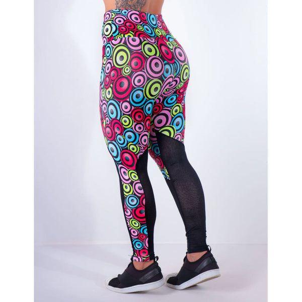 Calça Feminina Estampada com Tela Preta nas Pernas | Ref: 4.4.4159-3188