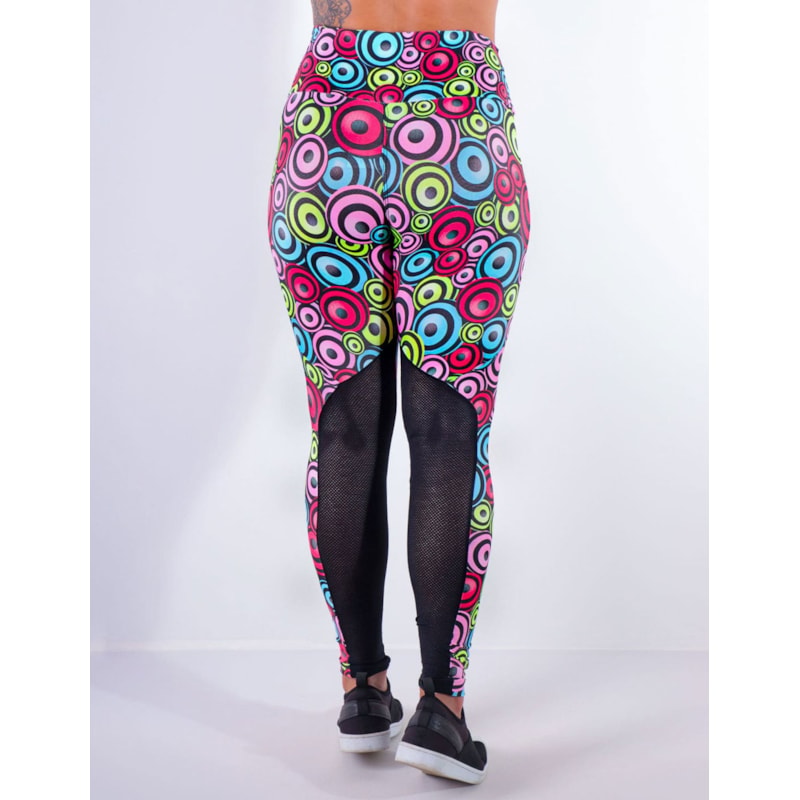 Calça Feminina Estampada com Tela Preta nas Pernas | Ref: 4.4.4159-3188