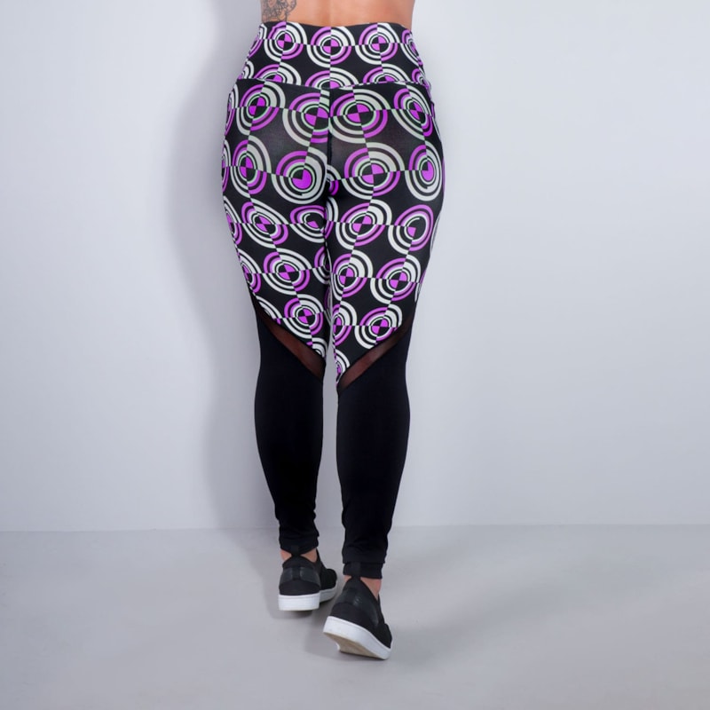 Calça Feminina Estampada com Tule e Bolsos | Ref: 4.4.1815-3184