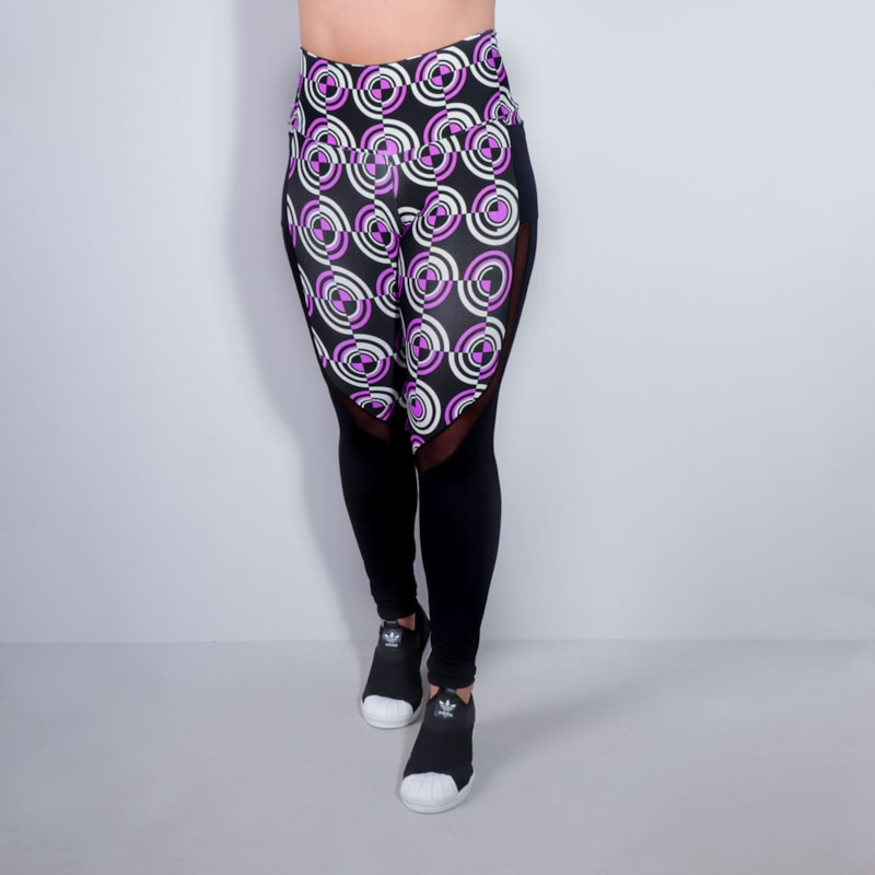 Calça Feminina Estampada com Tule e Bolsos | Ref: 4.4.1815-3184