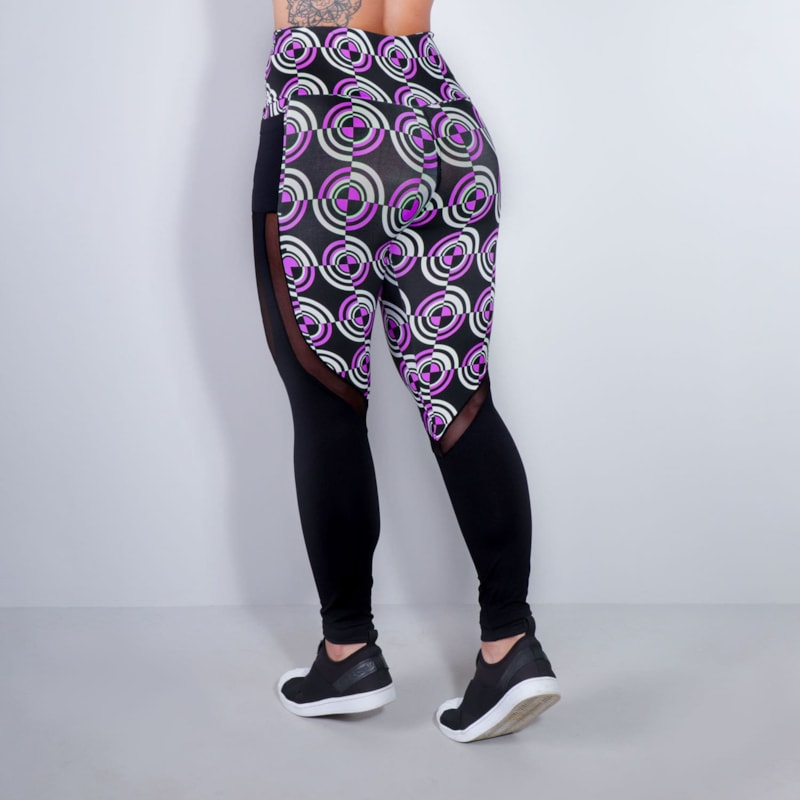 Calça Feminina Estampada com Tule e Bolsos | Ref: 4.4.1815-3184