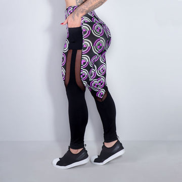Calça Feminina Estampada com Tule e Bolsos | Ref: 4.4.1815-3184