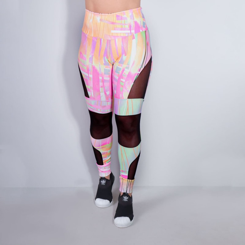 Calça Feminina Estampada com Tule | Ref: 4.4.4252-3167