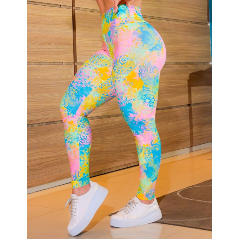Calça Feminina Estampada Cós Alto | Ref: 4.4.4381-3199