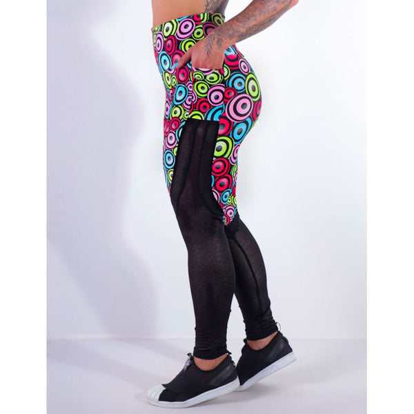 Calça Fitness Estampada com Tela e Bolsos | Ref: 4.4.4170-3188