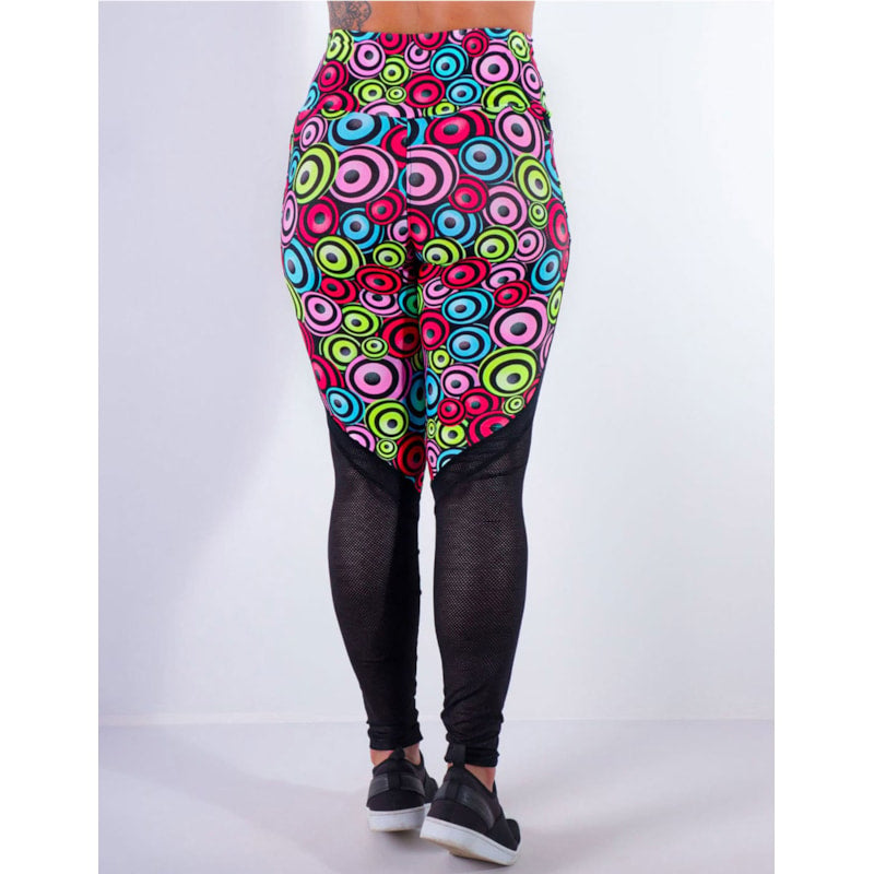 Calça Fitness Estampada com Tela e Bolsos | Ref: 4.4.4170-3188