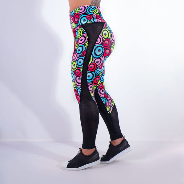 Calça Fitness Estampada com Tela | Ref: 4.4.4160-3188