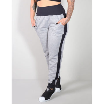 Calça Jogger de Moletom Peluciado Mescla com Bolsos Laterais | Ref: 3.3.2510-03