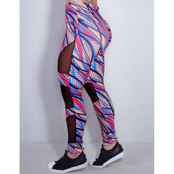 Calça Legging com Tule e Estampa | Ref: 4.4.4252-3180