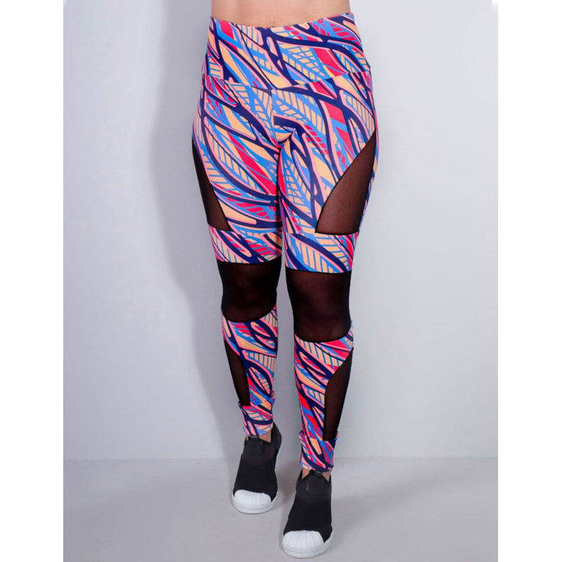 Calça Legging com Tule e Estampa | Ref: 4.4.4252-3180