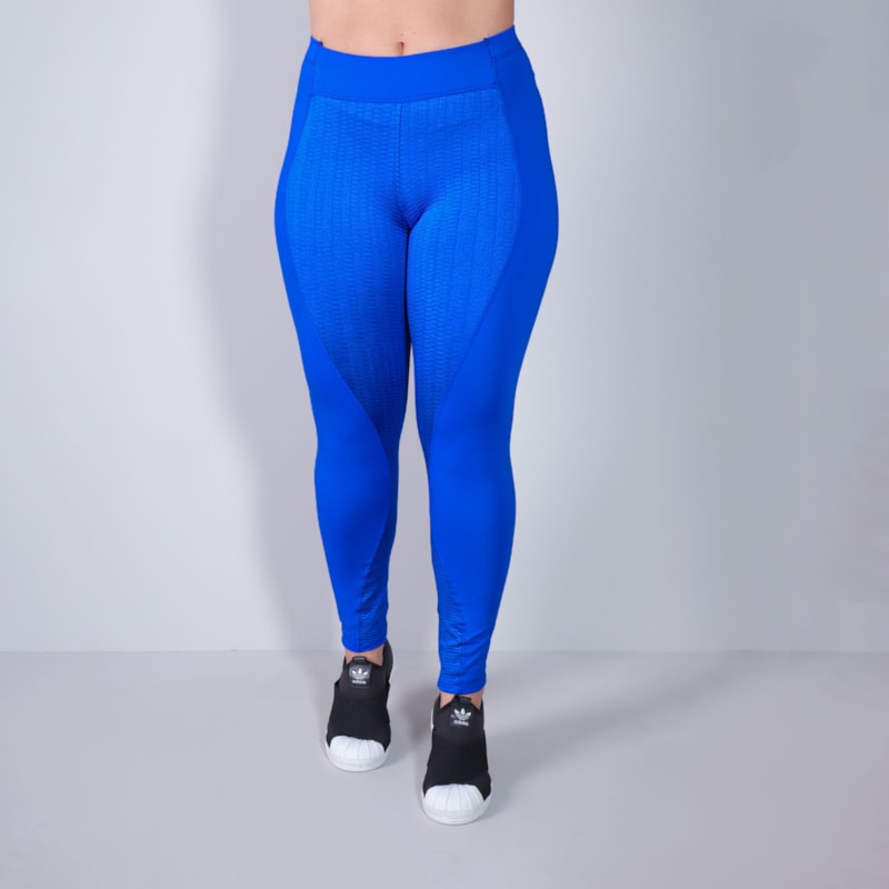 Calça Legging Empina Bumbum Azul com Textura | Ref: 3.3.2533-06