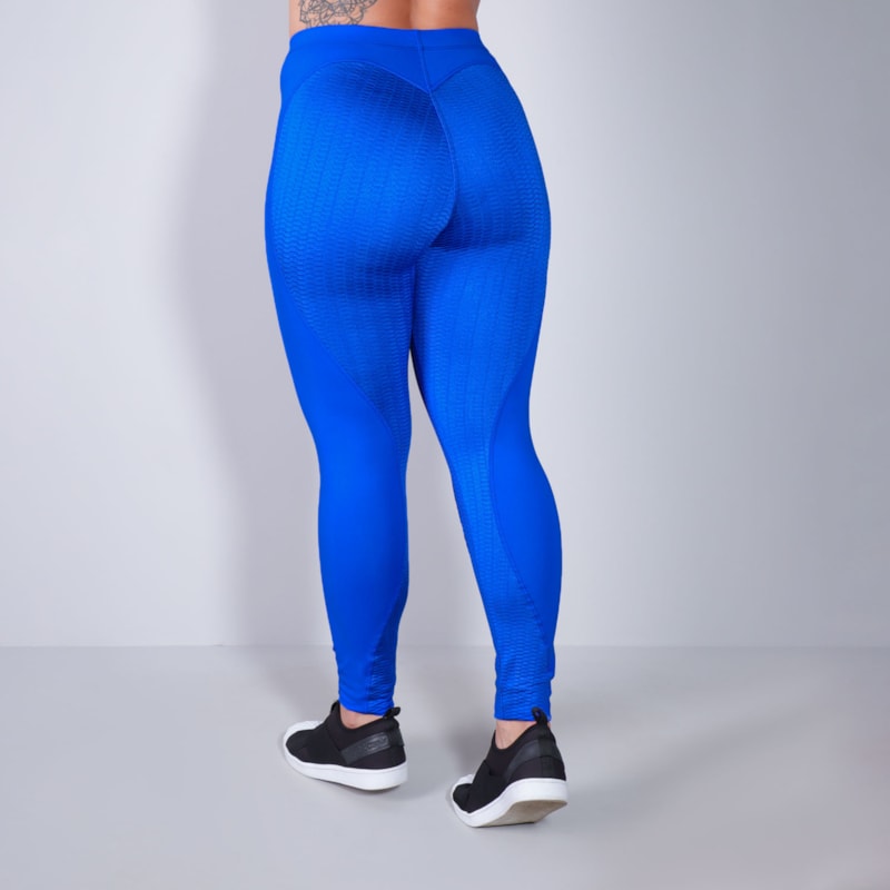 Calça Legging Empina Bumbum Azul com Textura | Ref: 3.3.2533-06