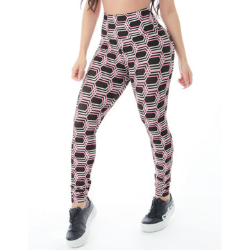 Calça Legging Estampada Cintura Alta Fitness | Ref: 4.4.4381-3210
