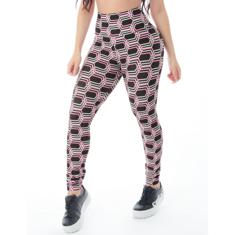 Calça Legging Estampada Cintura Alta Fitness | Ref: 4.4.4381-3210