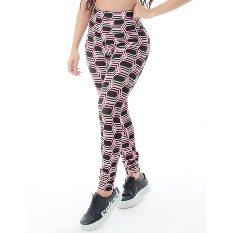 Calça Legging Estampada Cintura Alta Fitness | Ref: 4.4.4381-3210
