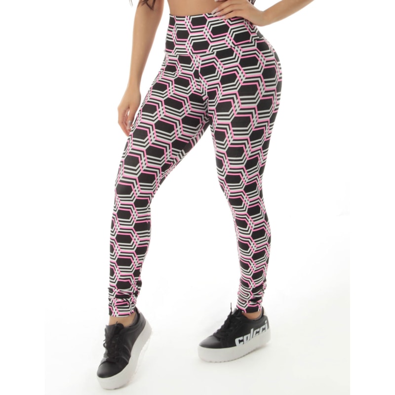 Calça Legging Estampada Cintura Alta Fitness | Ref: 4.4.4381-3210
