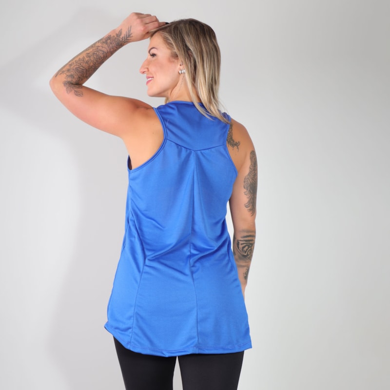 Camiseta Azul Dry Fit com Estampa de Frase Motivacional | Ref: 3.3.2195LIMITE-06