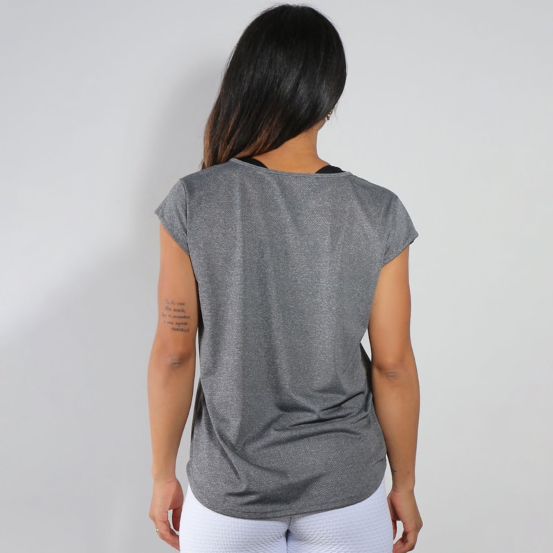 Camiseta Fitness Mescla em Dry Fit | Ref: 3.3.2159-03
