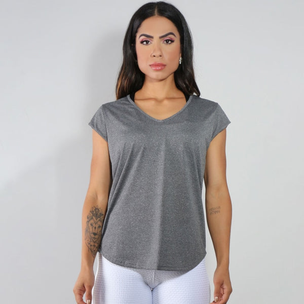 Camiseta Fitness Mescla em Dry Fit | Ref: 3.3.2159-03