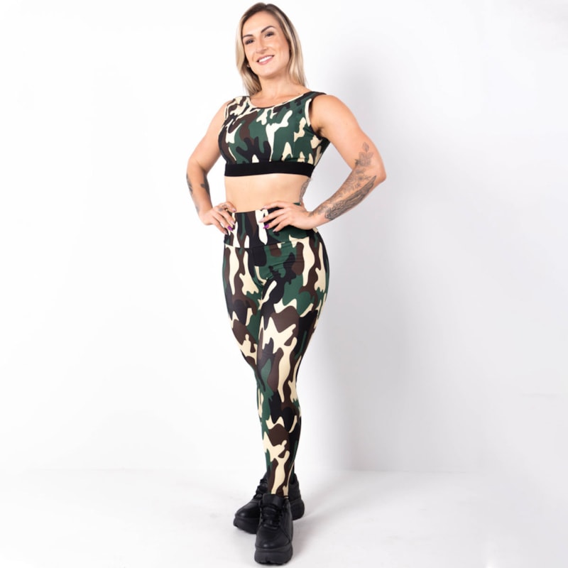Conjunto Feminino com Calça Cintura Alto e Cropped sem Bojo | Ref: 8.8.0176-852