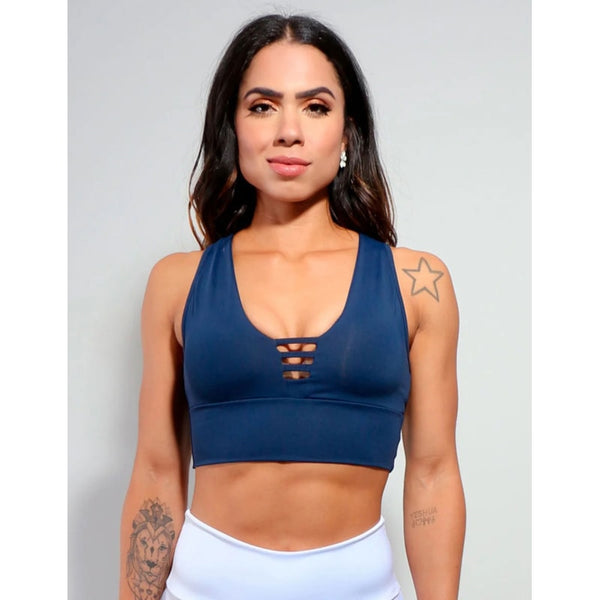 Cropped Azul Marinho em Poliamida | Ref: 3.3.2422-18