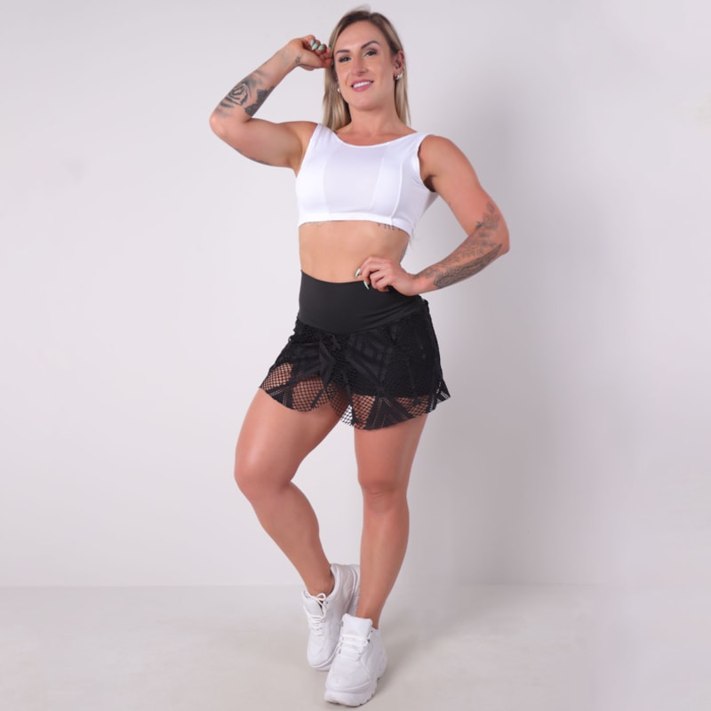 Cropped Branco sem Bojo com Decote Aberto nas Costas | Ref: 4.4.4324-02