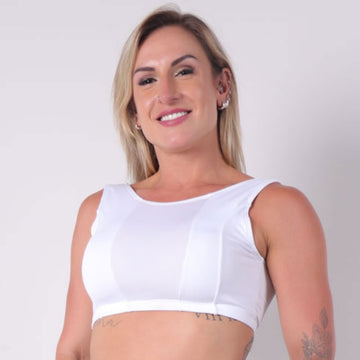 Cropped Branco sem Bojo com Decote Aberto nas Costas | Ref: 4.4.4324-02