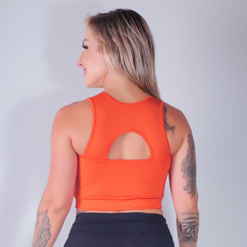 Cropped Laranja Neon sem Bojo | Ref: 4.4.4332-37
