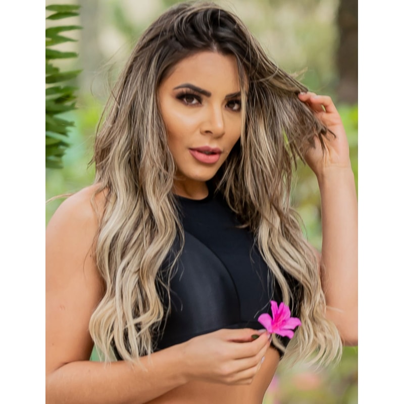 Cropped Preto em Ikat sem Bojo | Ref: 3.3.2366-01