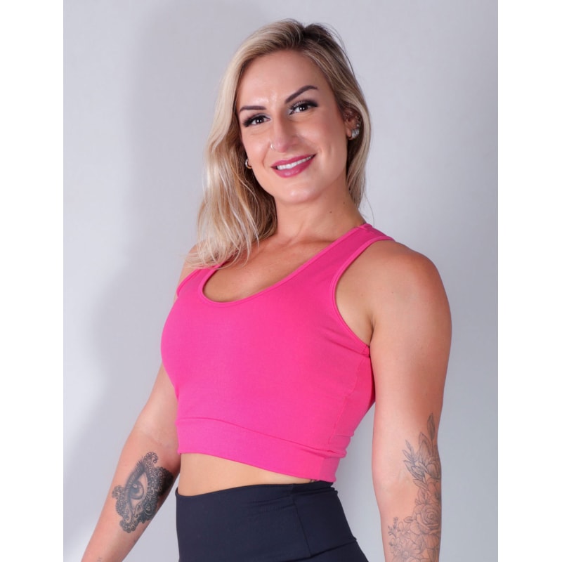 Cropped Rosa sem Bojo | Ref: 4.4.4332-07