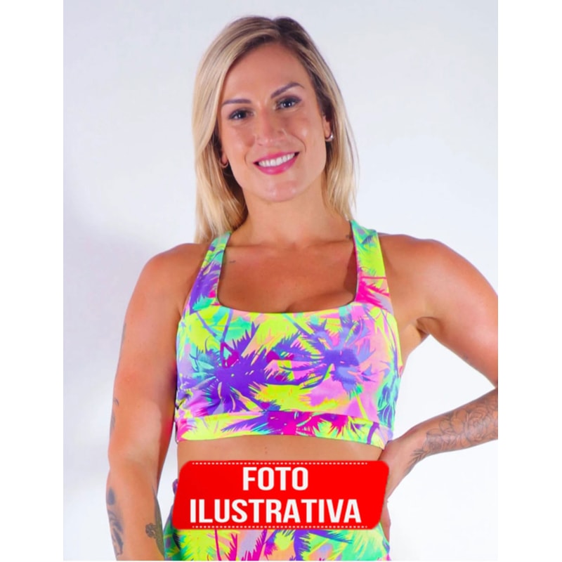 Kit Feminino Fitness com 3 Croppeds Estampados | Ref: KITTOP-16