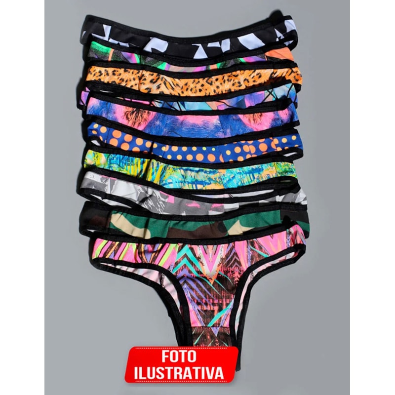 Kit Fitmoda de Calcinhas com 10 Unidades | Ref: KIT675-CALC