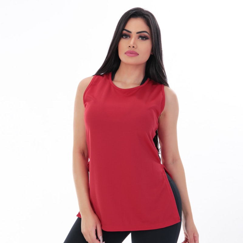 Regata Feminina em Dry Fit Vermelho | Ref: 4.4.4389-11