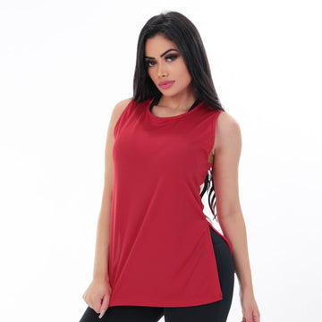 Regata Feminina em Dry Fit Vermelho | Ref: 4.4.4389-11
