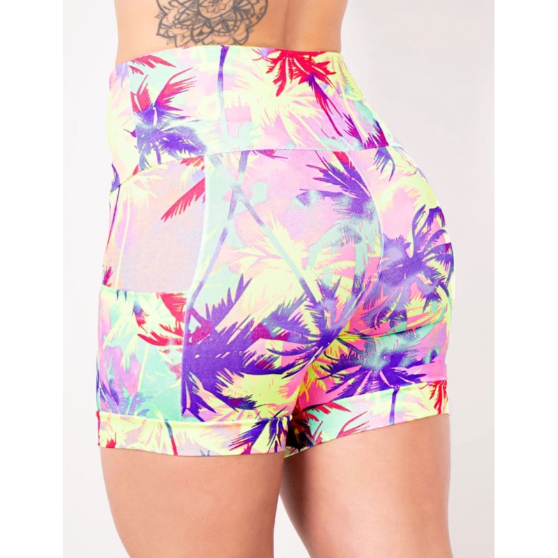 Short Feminino com Bolsos Laterais Estampado | Ref: 4.4.4347-3196