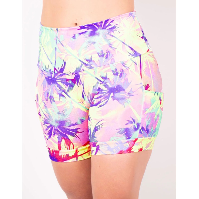 Short Feminino com Bolsos Laterais Estampado | Ref: 4.4.4347-3196