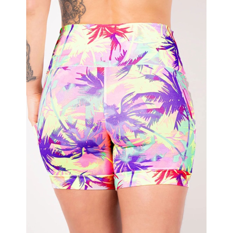 Short Feminino com Bolsos Laterais Estampado | Ref: 4.4.4347-3196