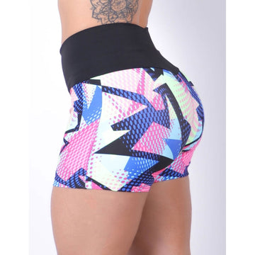Short Feminino Fitness Básico Estampado | Ref: 4.4.4405-3223