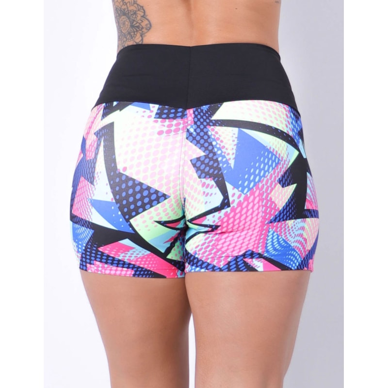 Short Feminino Fitness Básico Estampado | Ref: 4.4.4405-3223