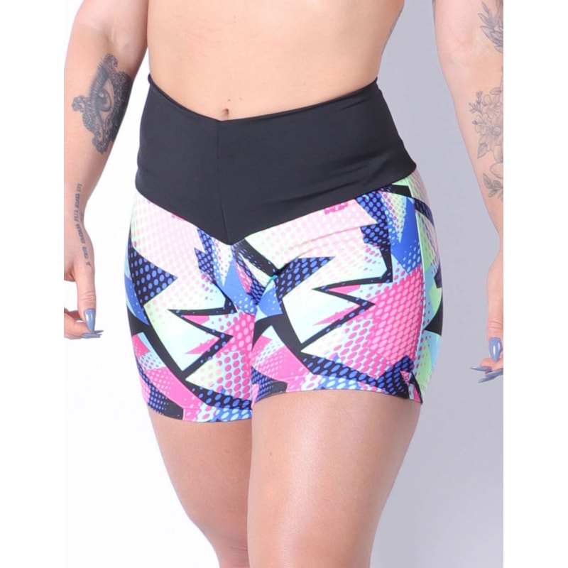 Short Feminino Fitness Básico Estampado | Ref: 4.4.4405-3223