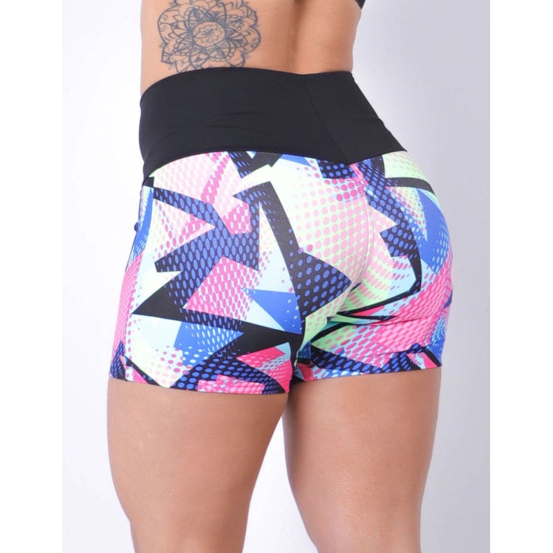 Short Feminino Fitness Básico Estampado | Ref: 4.4.4405-3223