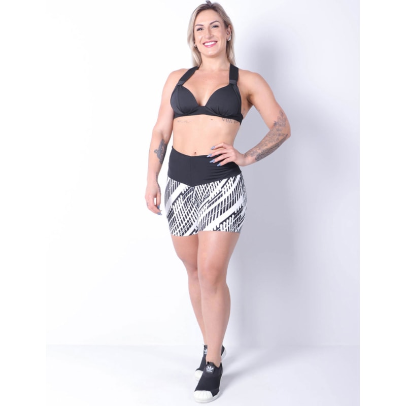 Short Fitness Básico Feminino Estampado | Ref: 4.4.4405-3221