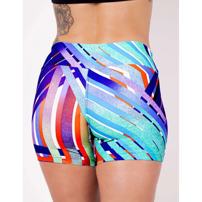 Short Fitness Estampado com Recortes de Tela | Ref: 4.4.4404-3222