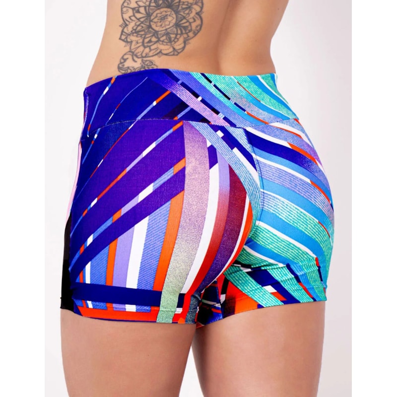 Short Fitness Estampado com Recortes de Tela | Ref: 4.4.4404-3222
