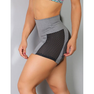 Short Mescla com Recorte em Tela | Ref: 4.4.4018-03