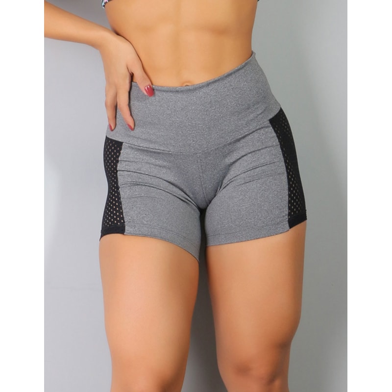 Short Mescla com Recorte em Tela | Ref: 4.4.4018-03
