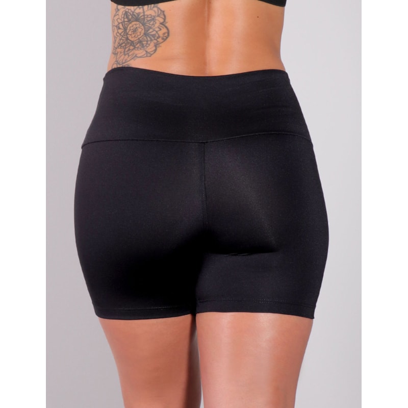 Short Preto com Recortes Vermelhos com Brilho | Ref: 4.4.4198-0111