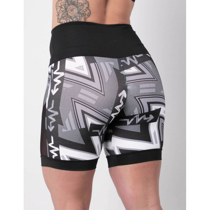 Shortinho Estampado com Recortes Laterais de Tela | Ref: 4.4.4404-3219
