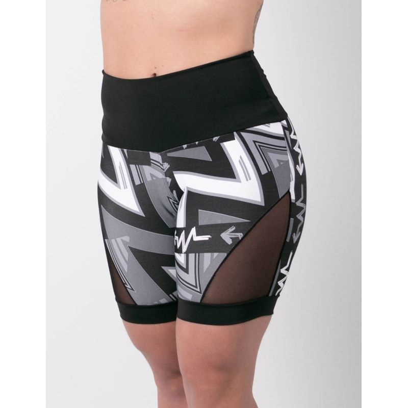Shortinho Estampado com Recortes Laterais de Tela | Ref: 4.4.4404-3219
